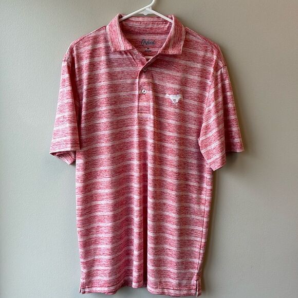 Oxford America polo red and white stripes medium mustang - Picture 1 of 6